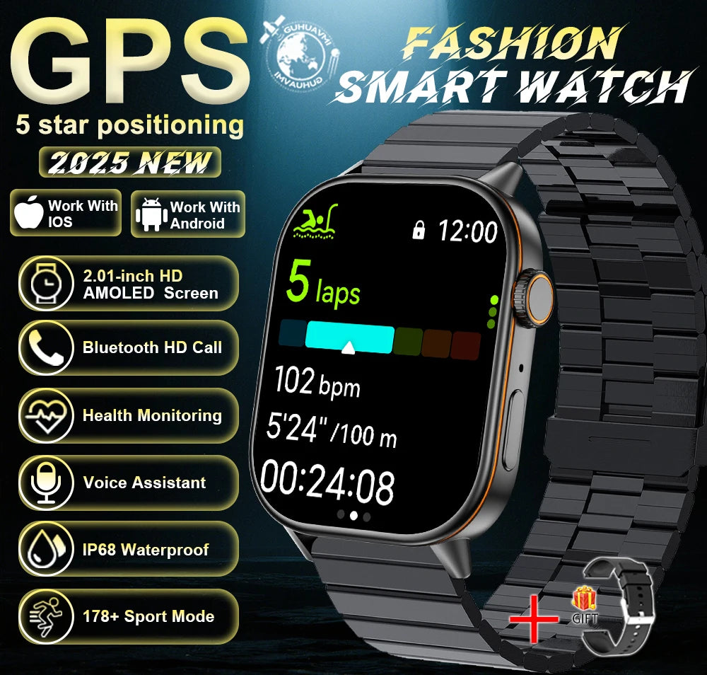 Montre connectée GUHUAVMI AMOLED 2,01 pouces – CLEVI Paris