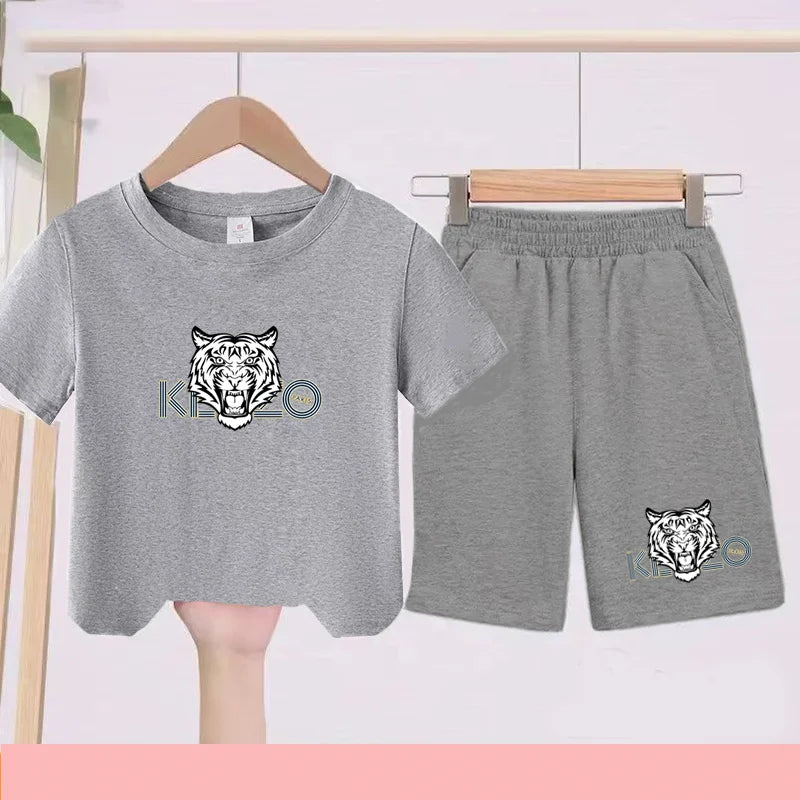 Ensemble enfant imprimé à col rond – CLEVI Paris