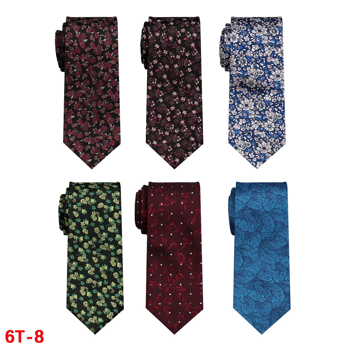 Lot de 6 cravates homme jacquard – CLEVI Paris