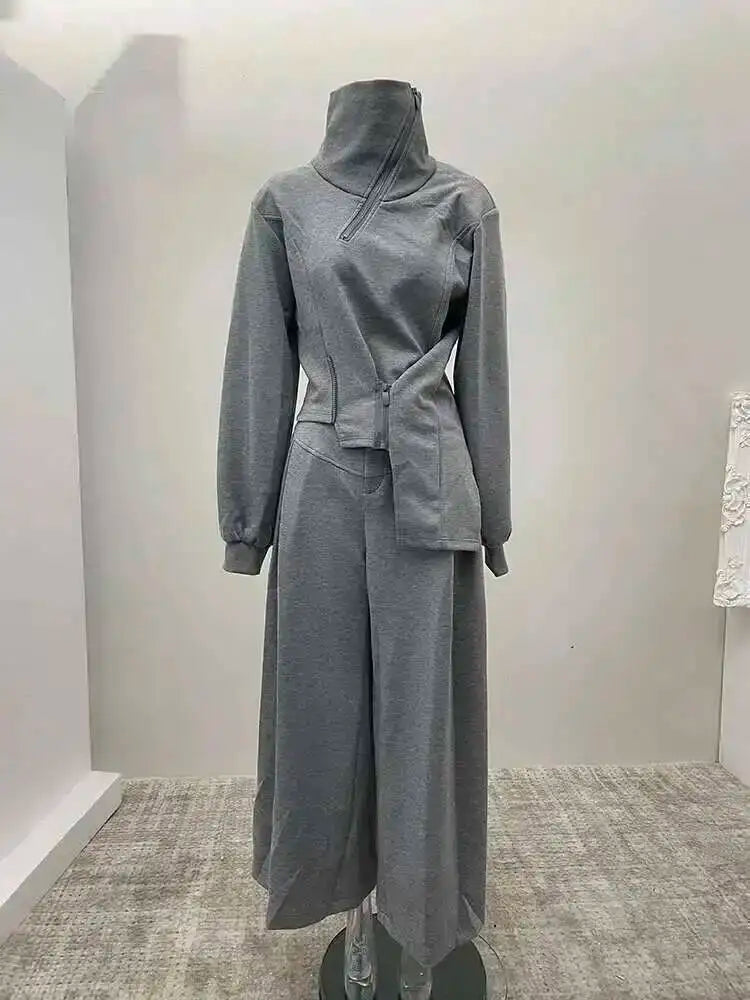 Tenue femme grise : veste, pantalon ou duo – CLEVI Paris