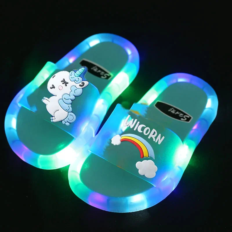Chaussons Enfant Licorne & Animaux Cartoon – Séchage Rapide | Mixte | Tailles 24-35
