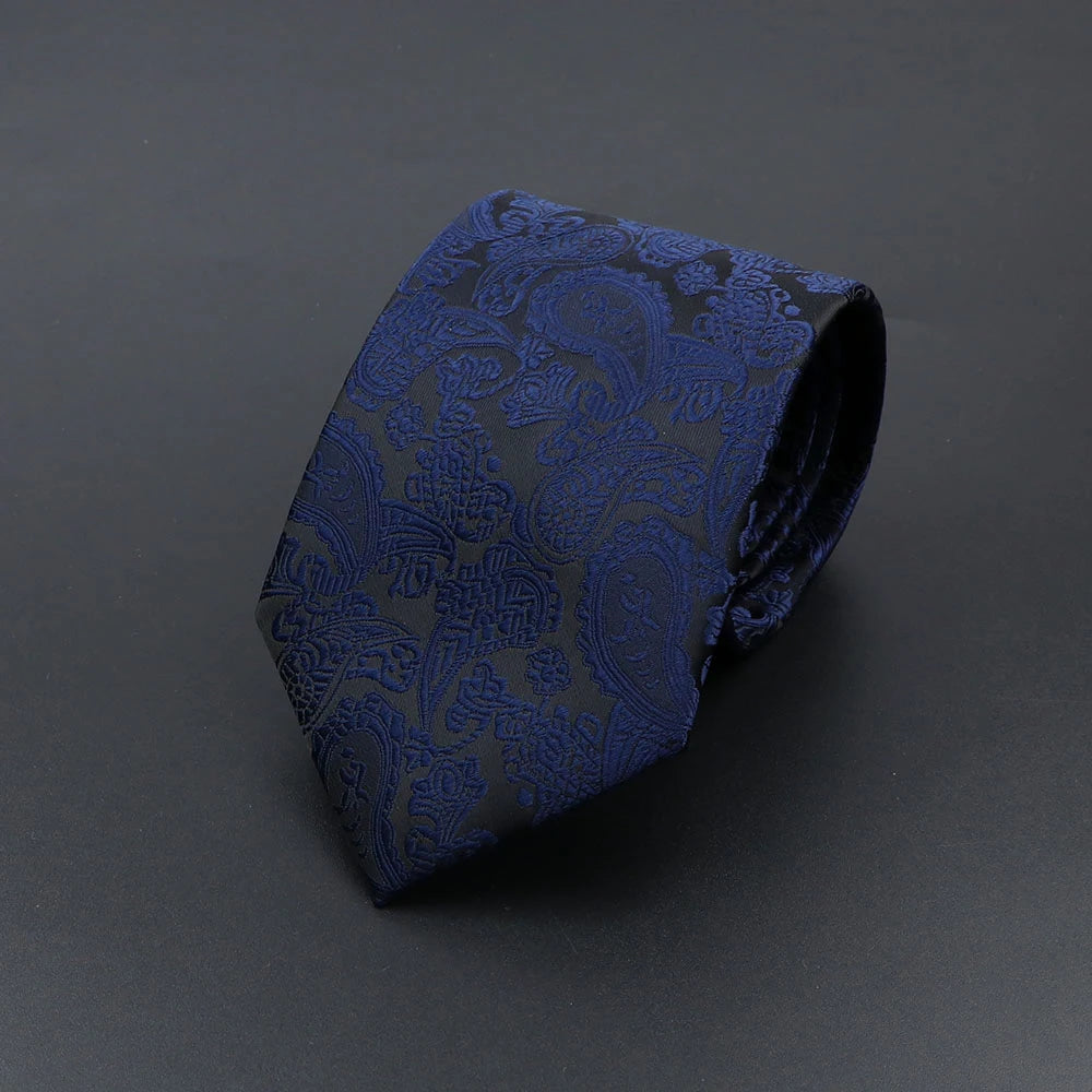 Cravate homme rayée motif paisley 145 cm – CLEVI Paris