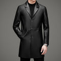 Manteau mi-long homme en cuir de mouton – CLEVI Paris