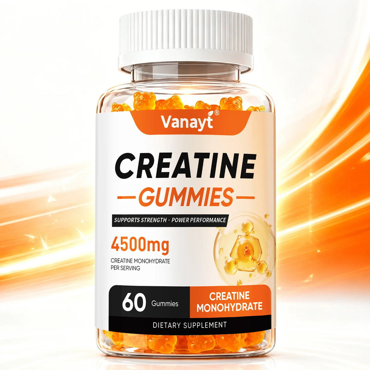 Créatine monohydrate, 60 gommes – CLEVI Paris