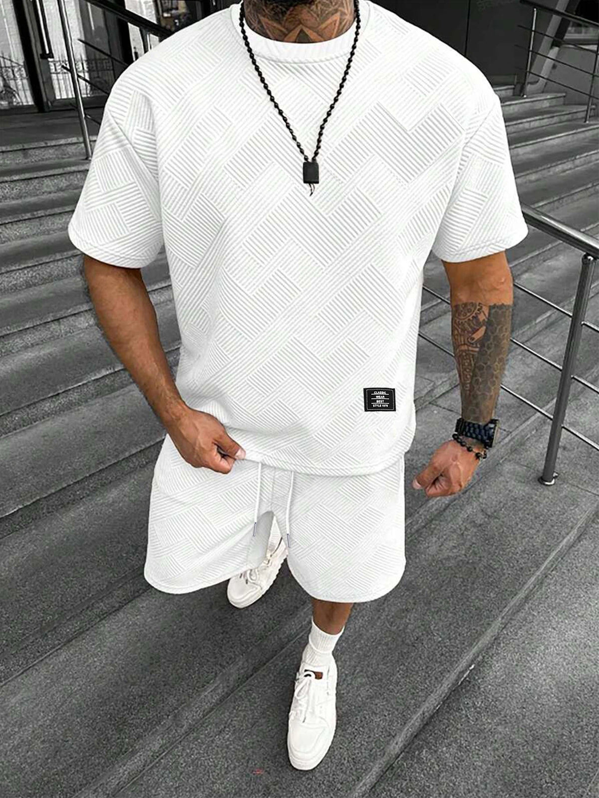 Ensemble homme t-shirt et short décontracté – CLEVI Paris
