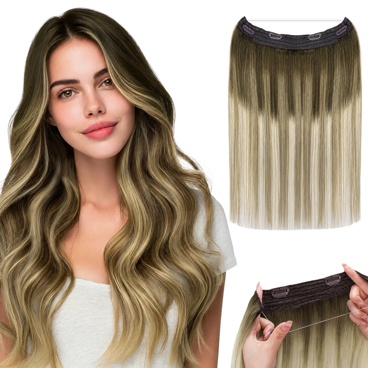 Extensions à fil invisible en cheveux Remy – CLEVI Paris