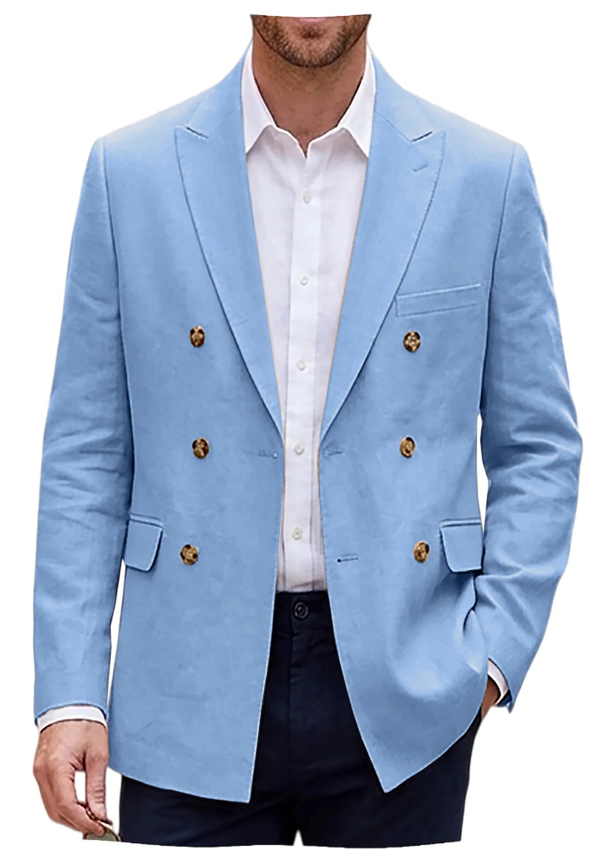 Blazer lin homme coupe slim – CLEVI Paris