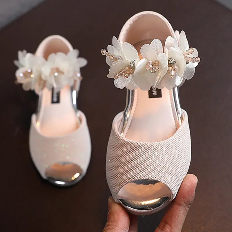 Chaussures fille à fleurs et strass – CLEVI Paris
