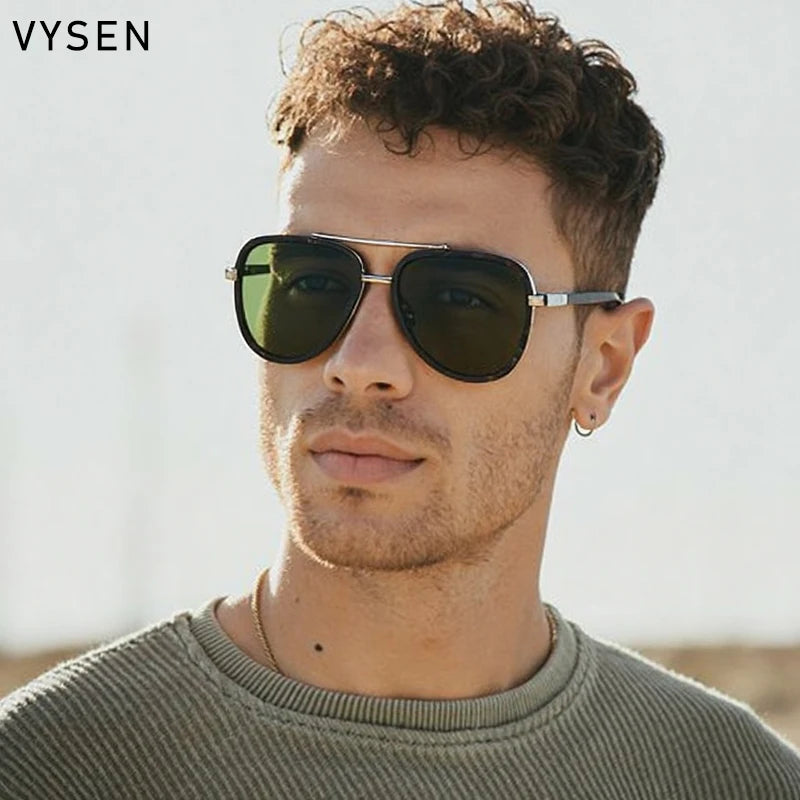 Lunettes homme ovales aviateur double pont – CLEVI Paris