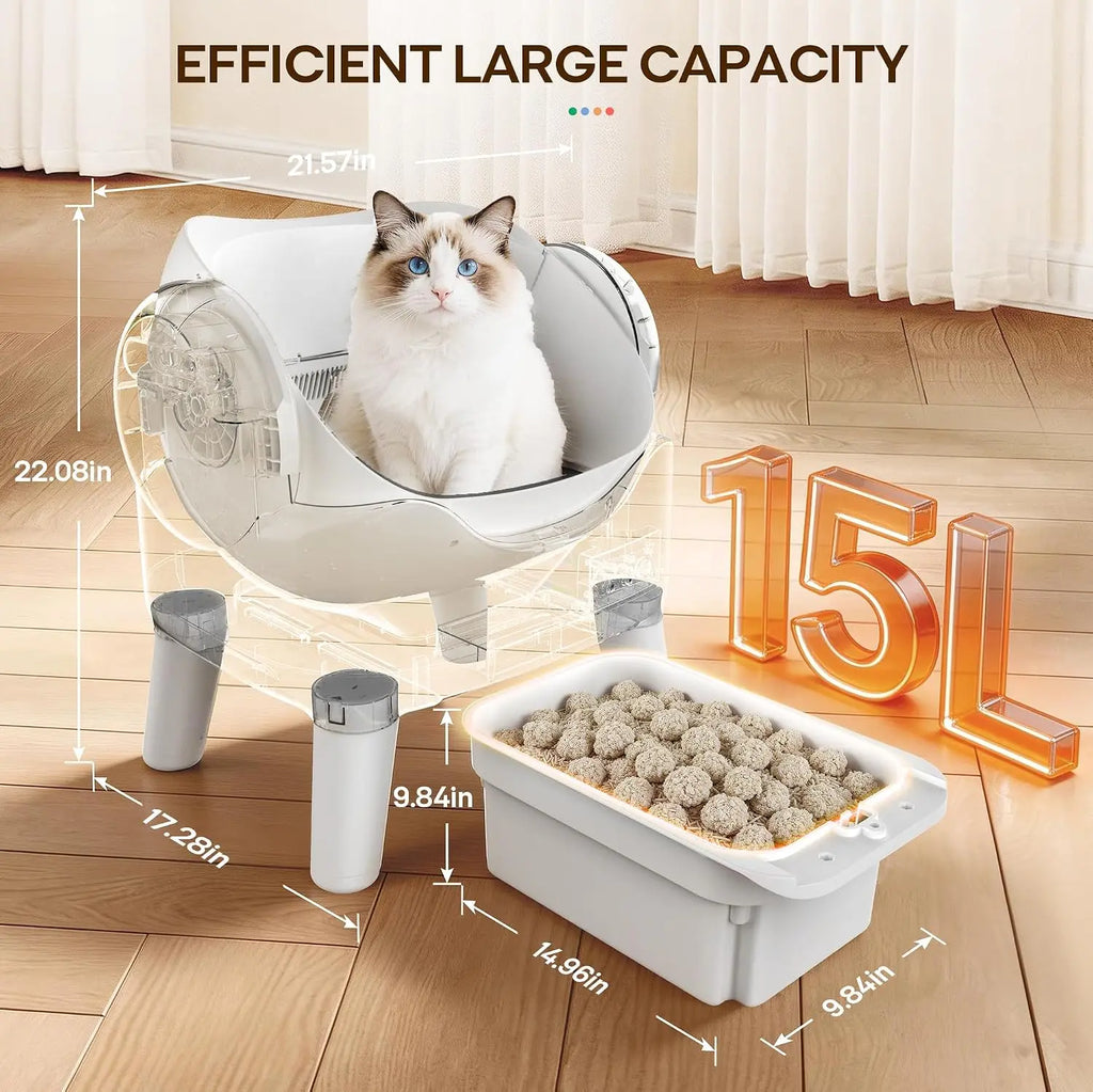 Litière automatique ouverte avec tapis – CLEVI Paris