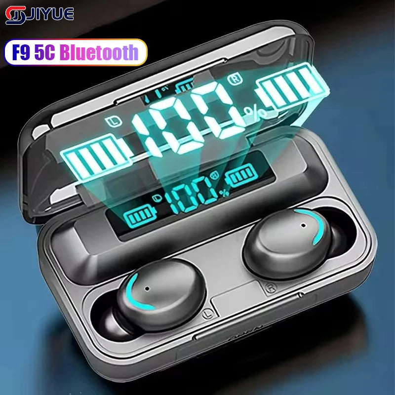 Écouteurs TWS JIYUE F9 5C Bluetooth 5.0 LED Hybride Waterproof – CLEVI Paris