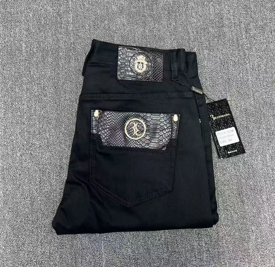 Jean Homme Slim Stretch Brodé Fermeture Zip Casual 4 Saisons Tailles 34-42 – CLEVI Paris