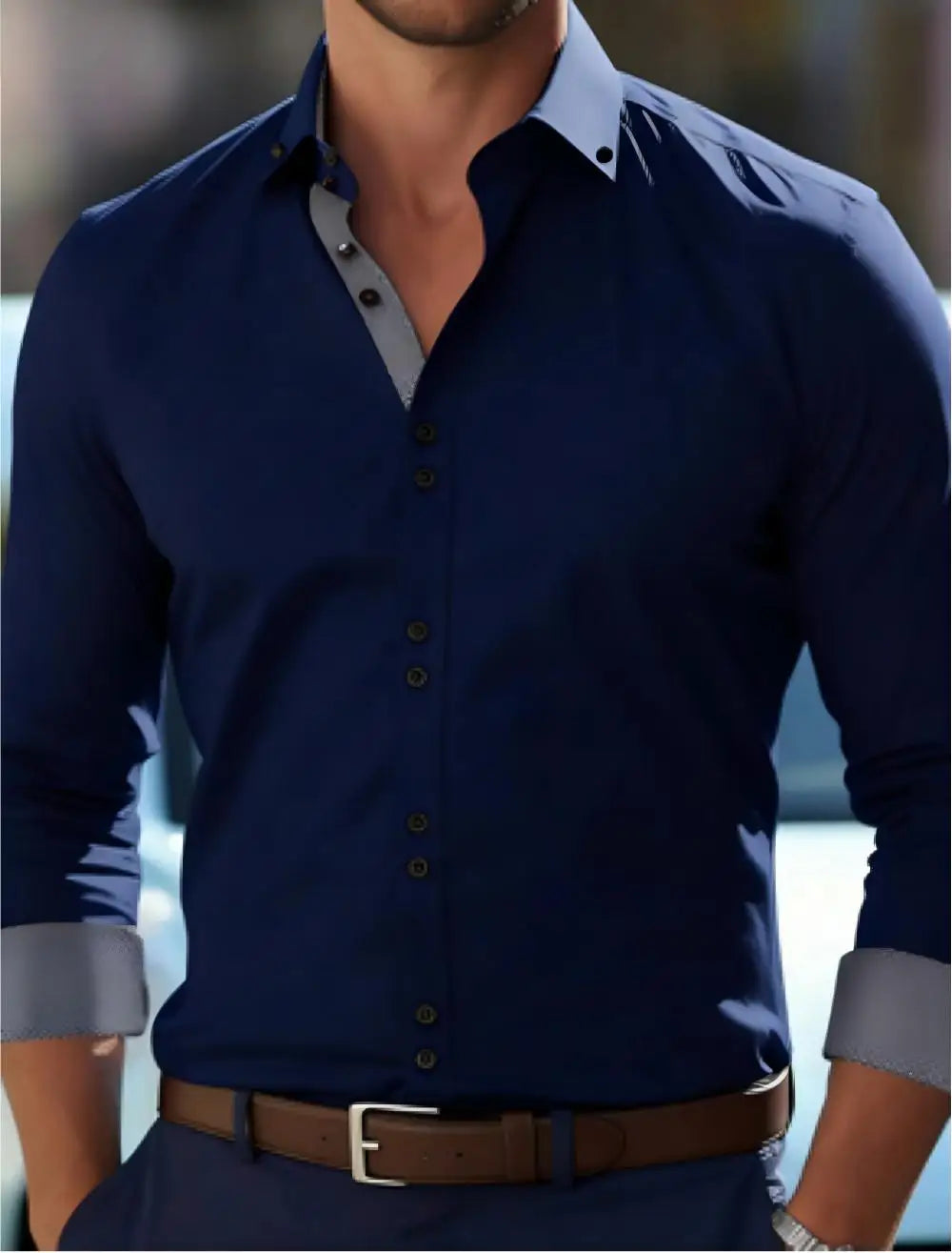 Chemise homme rayée en soie – CLEVI Paris