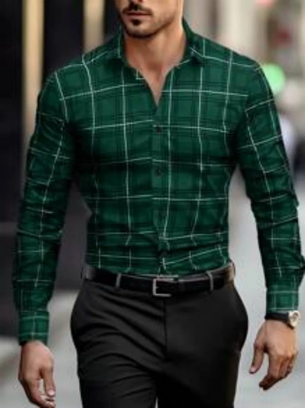 Chemise homme à carreaux en soie – CLEVI Paris