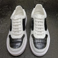 Sneakers Cuir Croco Noir & Blanc Homme – CLEVI Paris