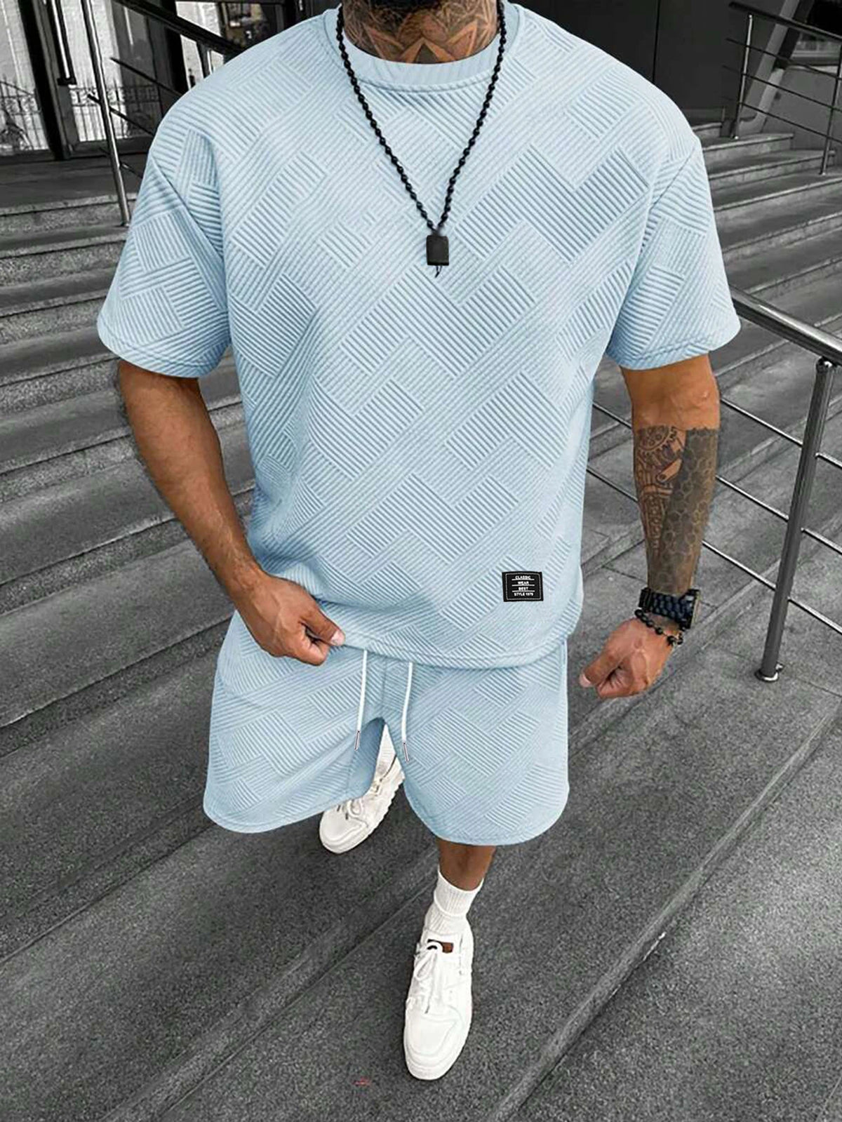 Ensemble homme t-shirt et short décontracté – CLEVI Paris