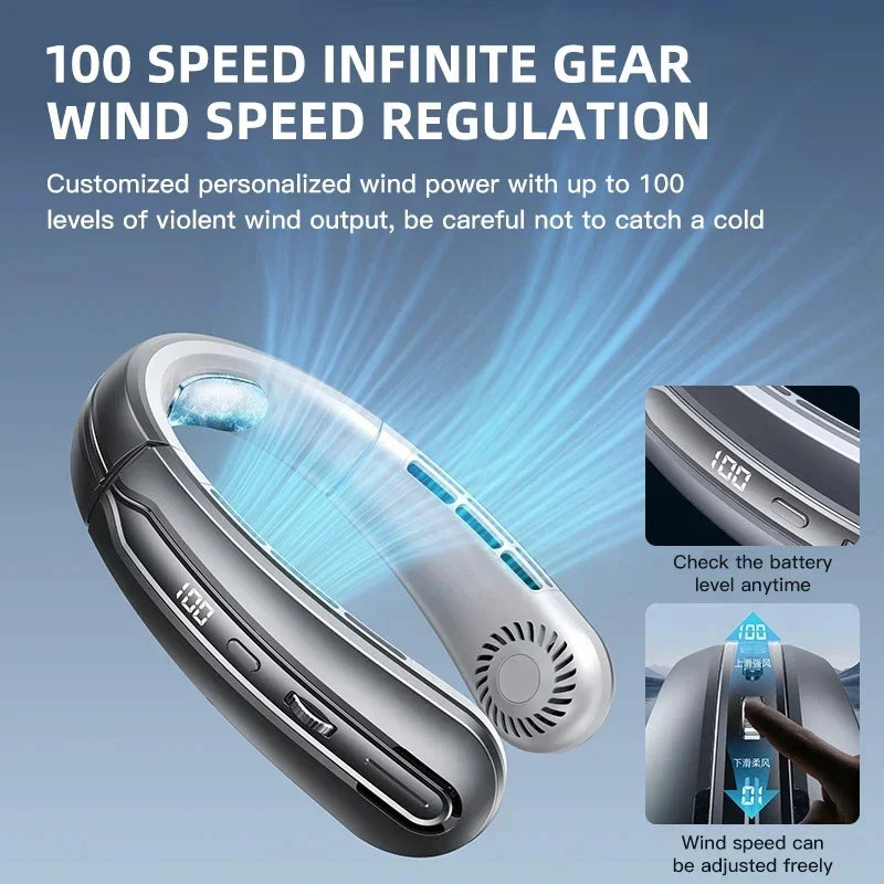 Ventilateur de cou Lenovo rechargeable 8000 mAh – CLEVI Paris