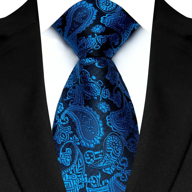 Cravate homme motif paisley 145 cm – CLEVI Paris