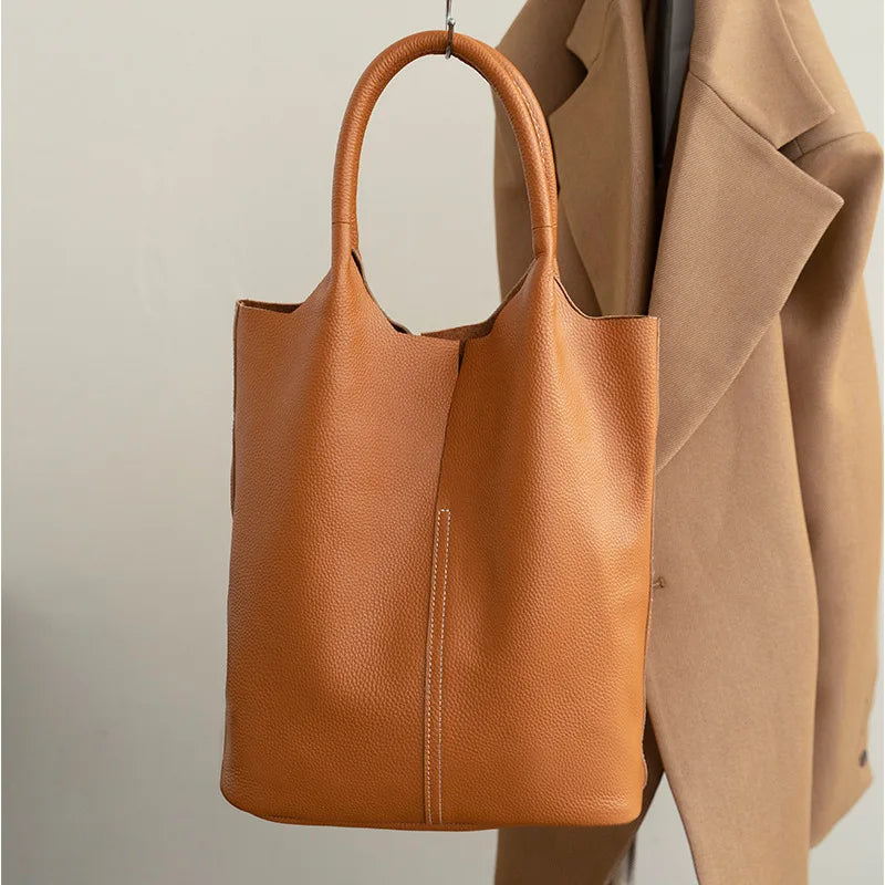 Sac seau femme en cuir de vachette – CLEVI Paris