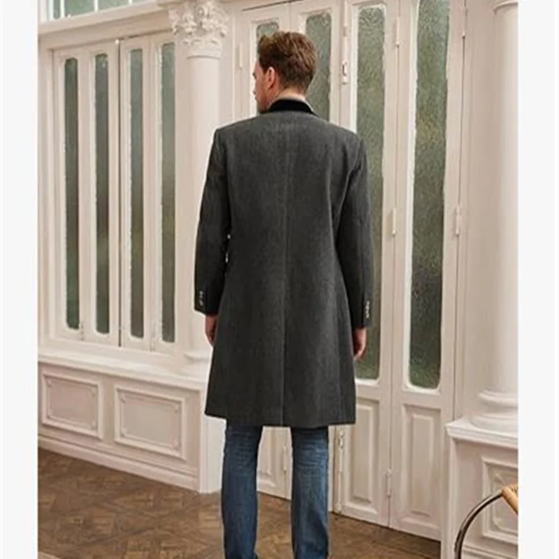 Manteau homme long croisé – CLEVI Paris