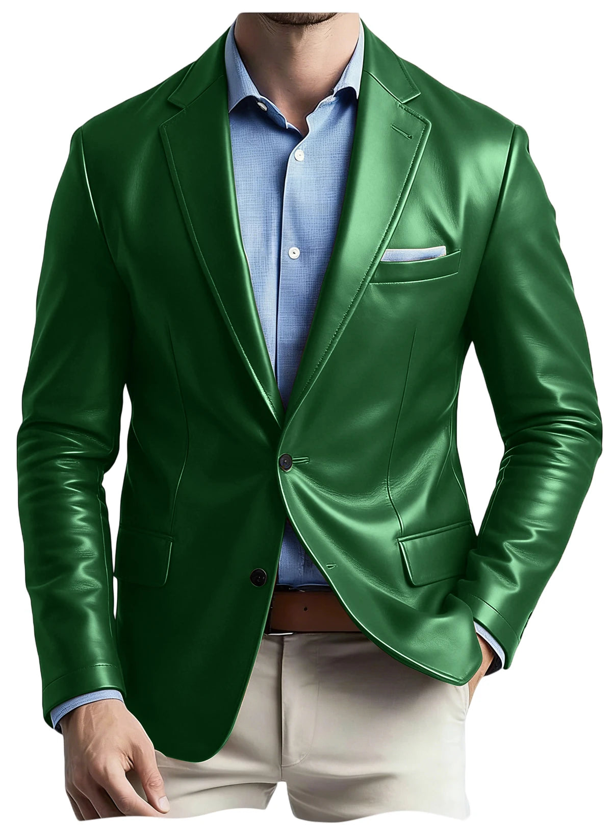 Blazer en similicuir pour homme – CLEVI Paris