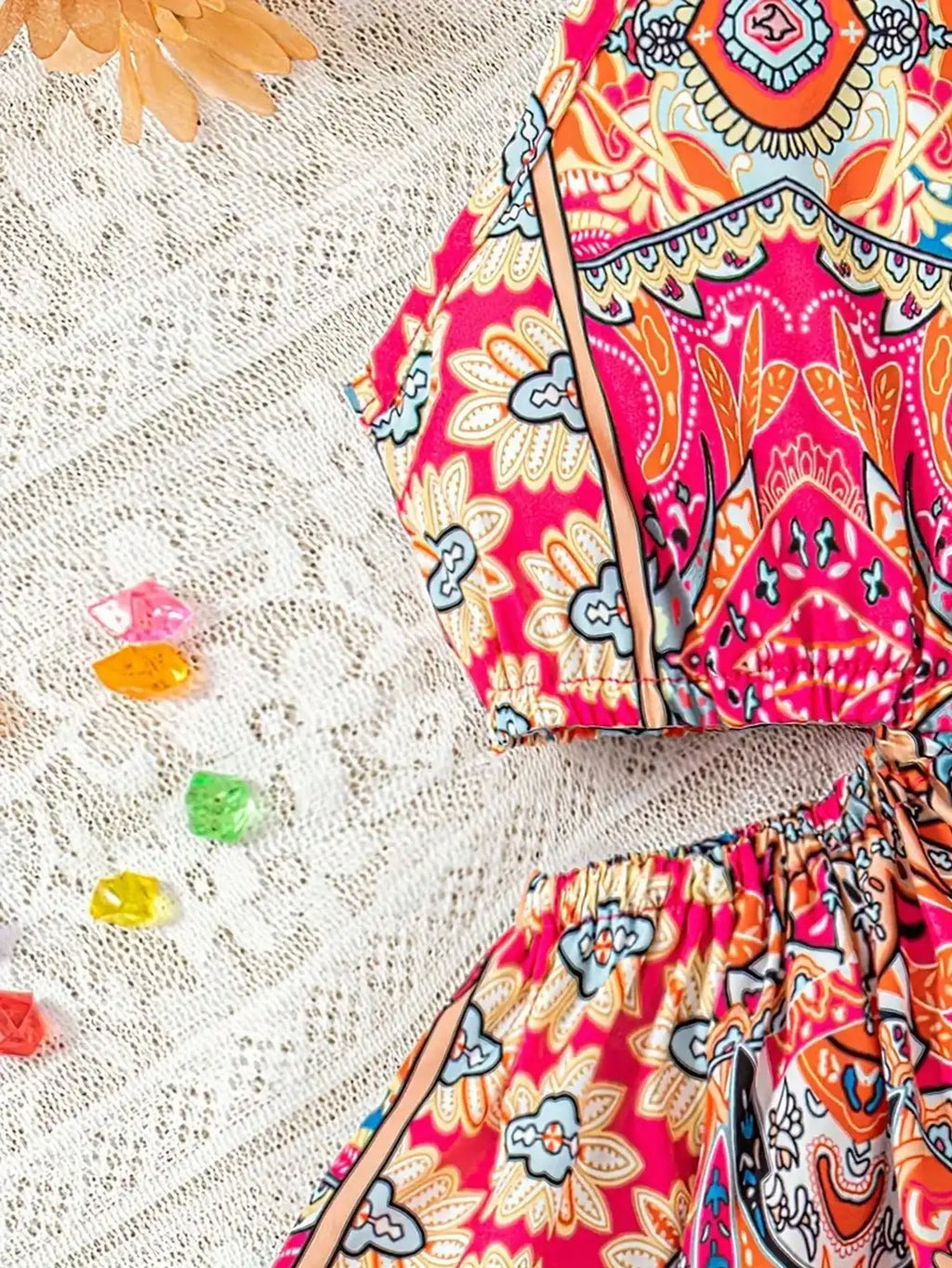 Robe fille imprimée sans manches – CLEVI Paris