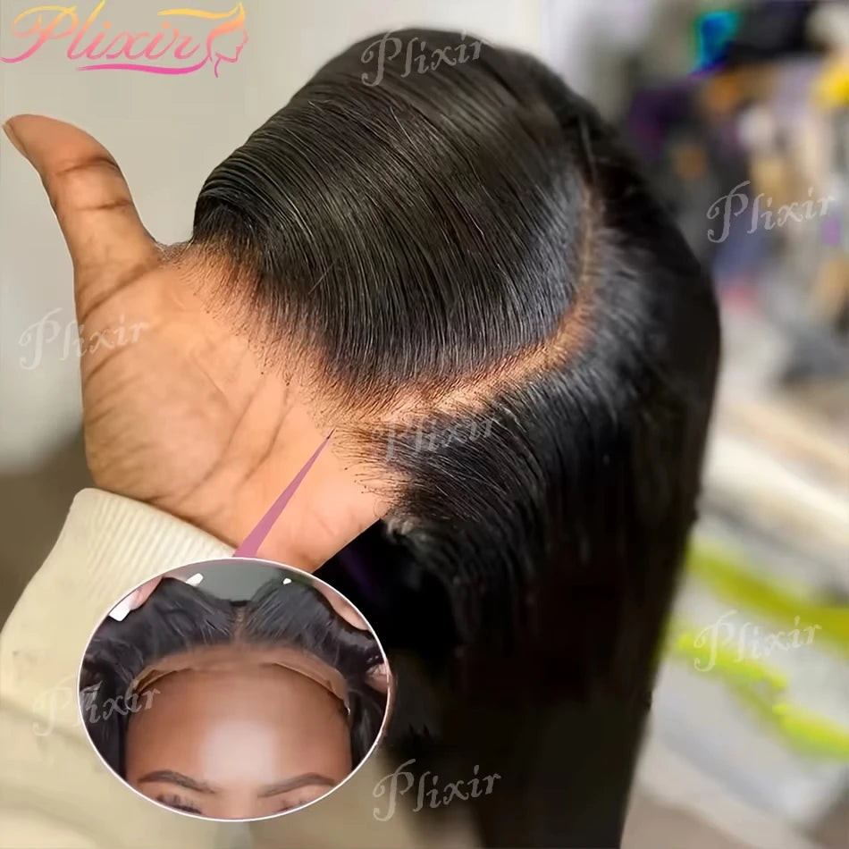 Perruque Glueless Bone Straight Cheveux Humains Brésiliens Remy – Fermeture 4x4 / 5x5 Sans Colle – CLEVI Paris