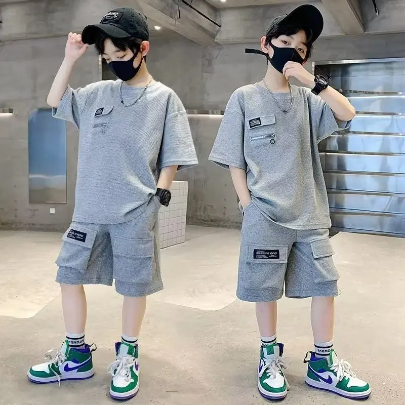Ensemble garçon T-shirt et short S007 – CLEVI Paris