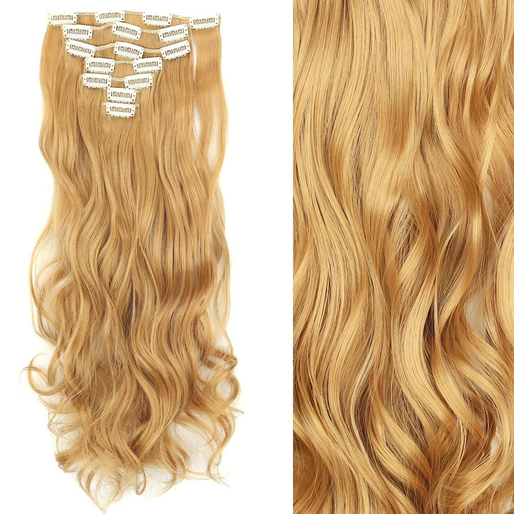 Extensions Cheveux Clips 7 Pcs Synthétique 50 Couleurs – CLEVI Paris