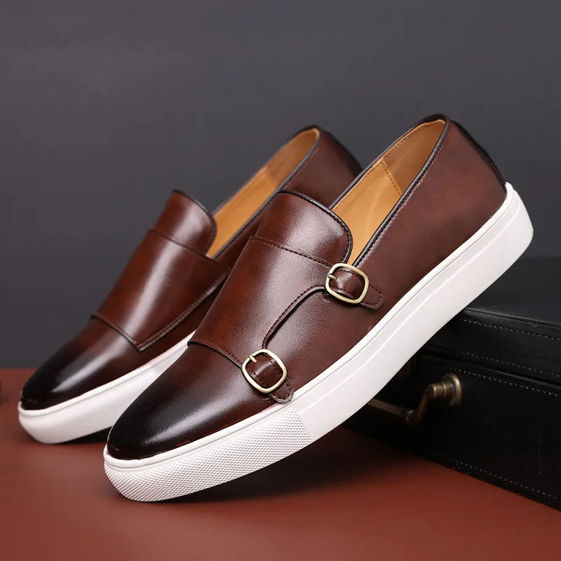 Loafers Homme Cuir Embossé Tassel Slip-On – CLEVI Paris