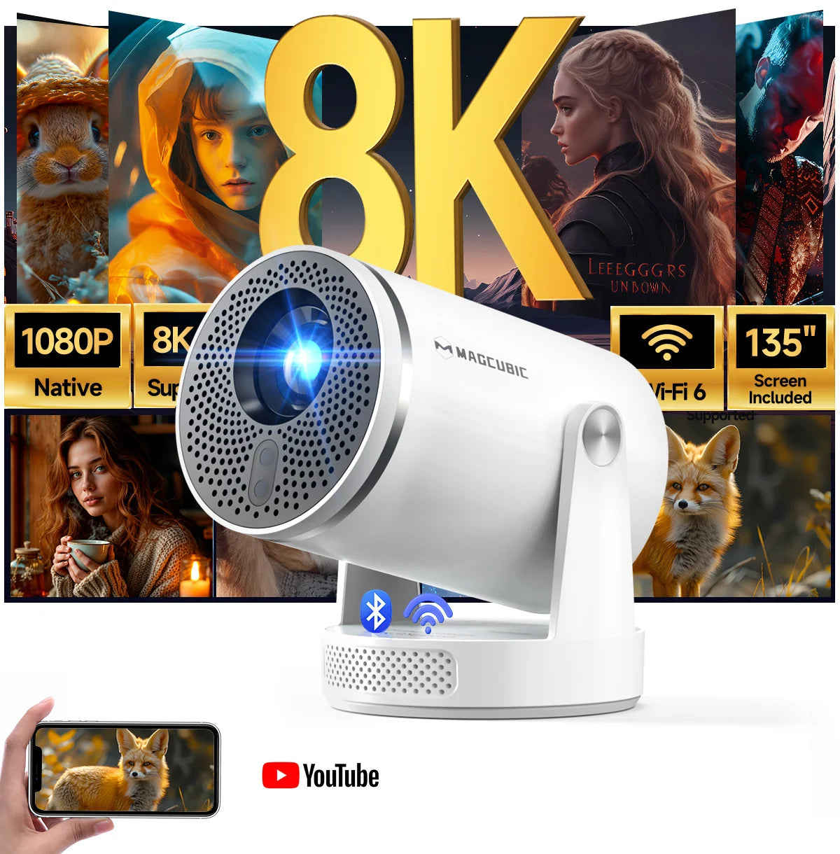Vidéoprojecteur Magcubic HY320Pro Full HD – CLEVI Paris