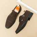 Loafers Flock Bout Pointu Double Boucle Homme – CLEVI Paris