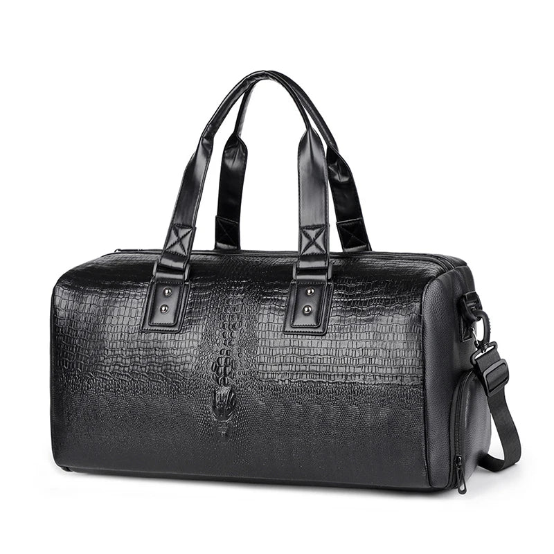 Sac de Voyage Homme PU Motif Croco Sport Business 50x24x24cm – CLEVI Paris