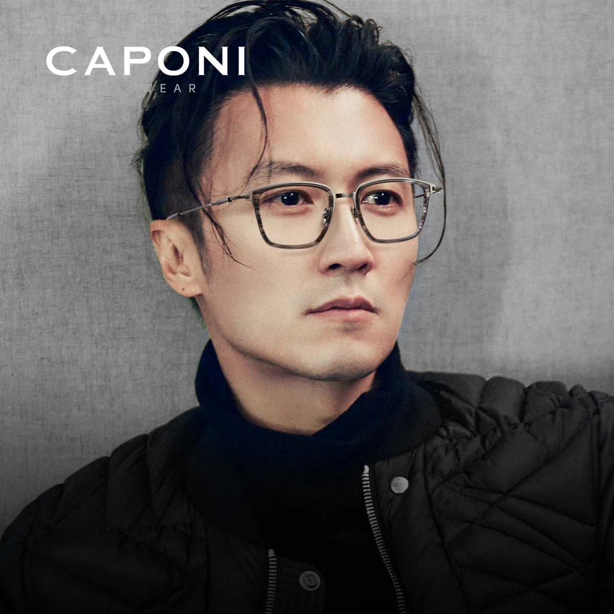 Monture CAPONI J35624 grise pour homme – CLEVI Paris