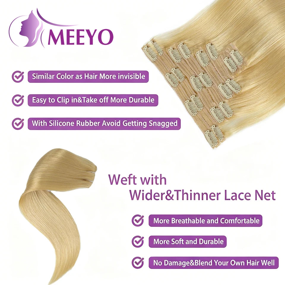 Extensions Clip-In Cheveux Humains Raides – CLEVI Paris