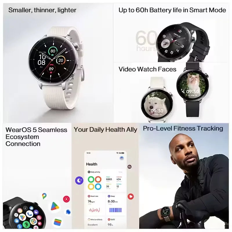 Montre OnePlus Watch 3 43 mm AMOLED – CLEVI Paris