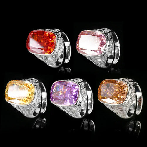 Bague Femme Pierre Radiant 15x20mm Multicolore – CLEVI Paris