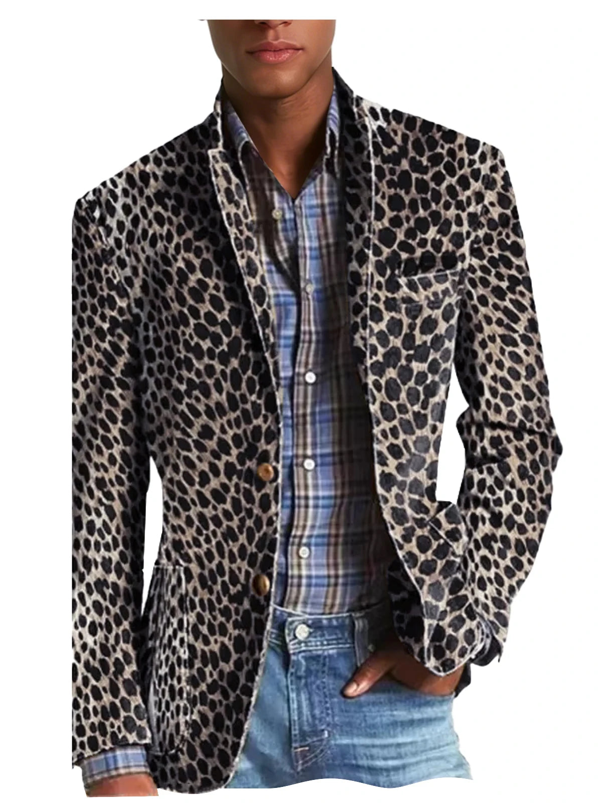 Blazer Velours Homme Imprimé – CLEVI Paris