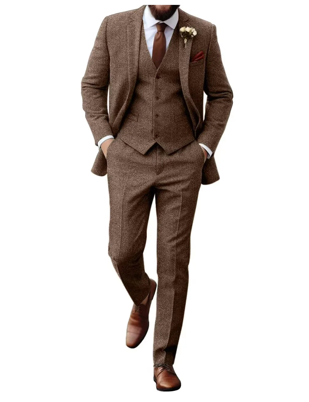 Costume homme 3 pièces à chevrons – CLEVI Paris