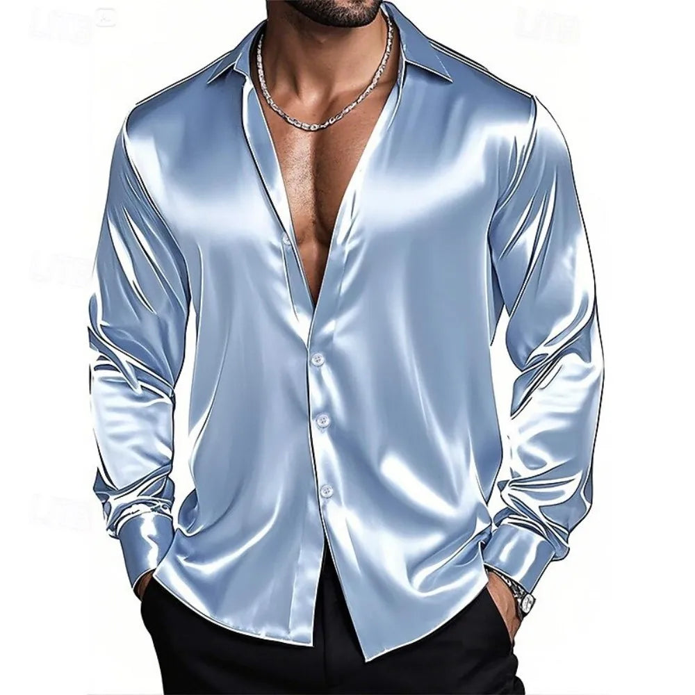Chemise Homme Unie en Soie et Rayonne – CLEVI Paris