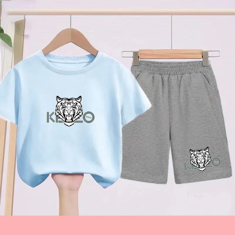 Ensemble enfant imprimé à col rond – CLEVI Paris