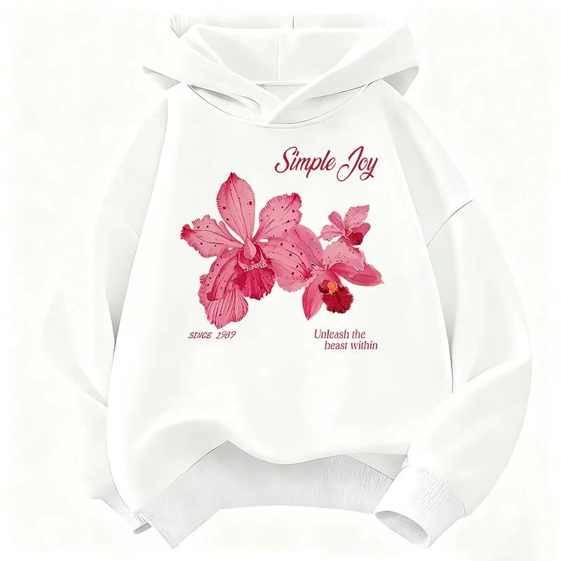 Sweat à capuche enfant motif floral – CLEVI Paris