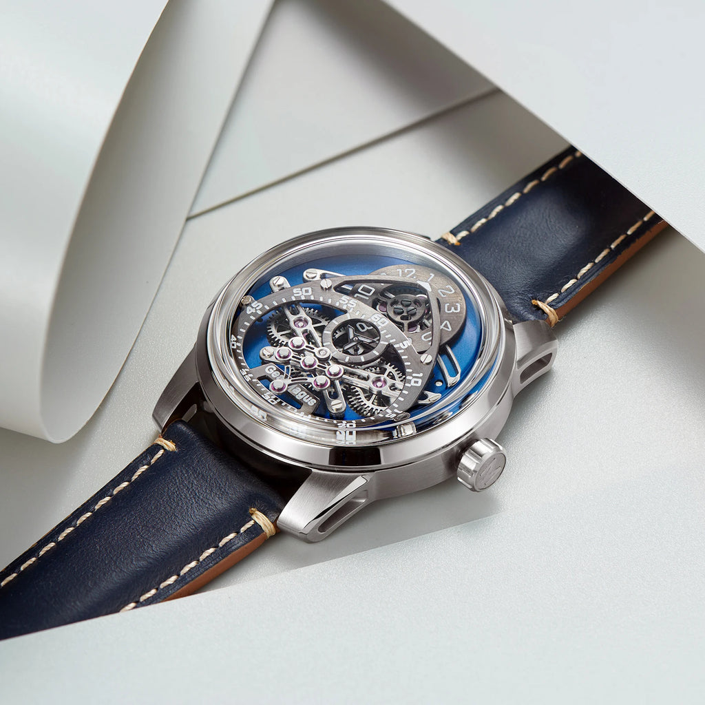 Montre Homme Automatique Aiguilles Télescopiques Calibre Suisse SW200 Oblvlo x GearMagus OBL-MGS – CLEVI Paris