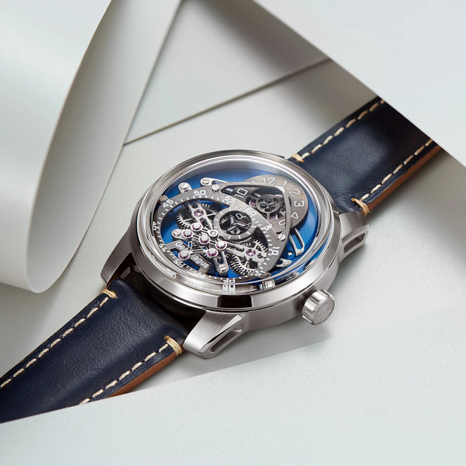Montre Homme Automatique Aiguilles Télescopiques Calibre Suisse SW200 Oblvlo x GearMagus OBL-MGS – CLEVI Paris