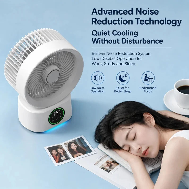 Ventilateur mural pliable rechargeable USB – CLEVI Paris