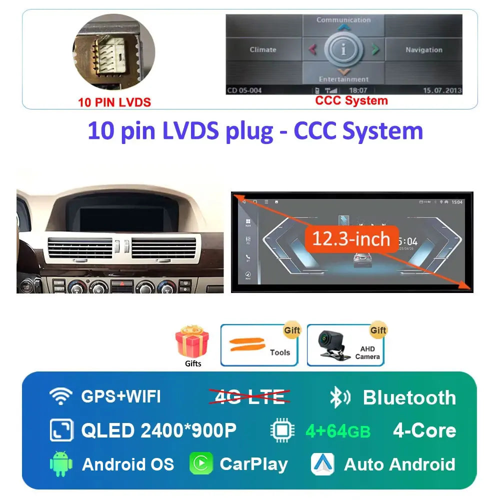 Écran CarPlay BMW Série 7 E65 E66 CCC – CLEVI Paris