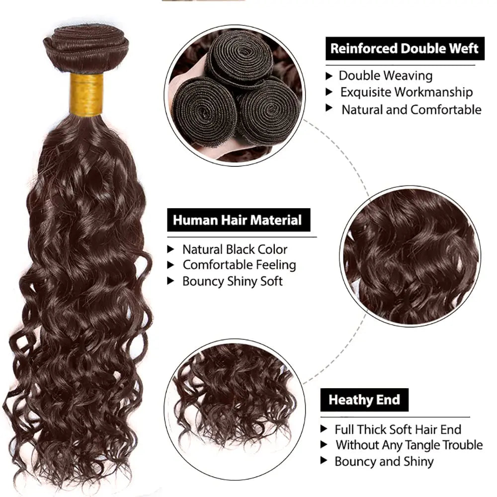 Mèches Water Wave Brun Chocolat Remy Hair – CLEVI Paris