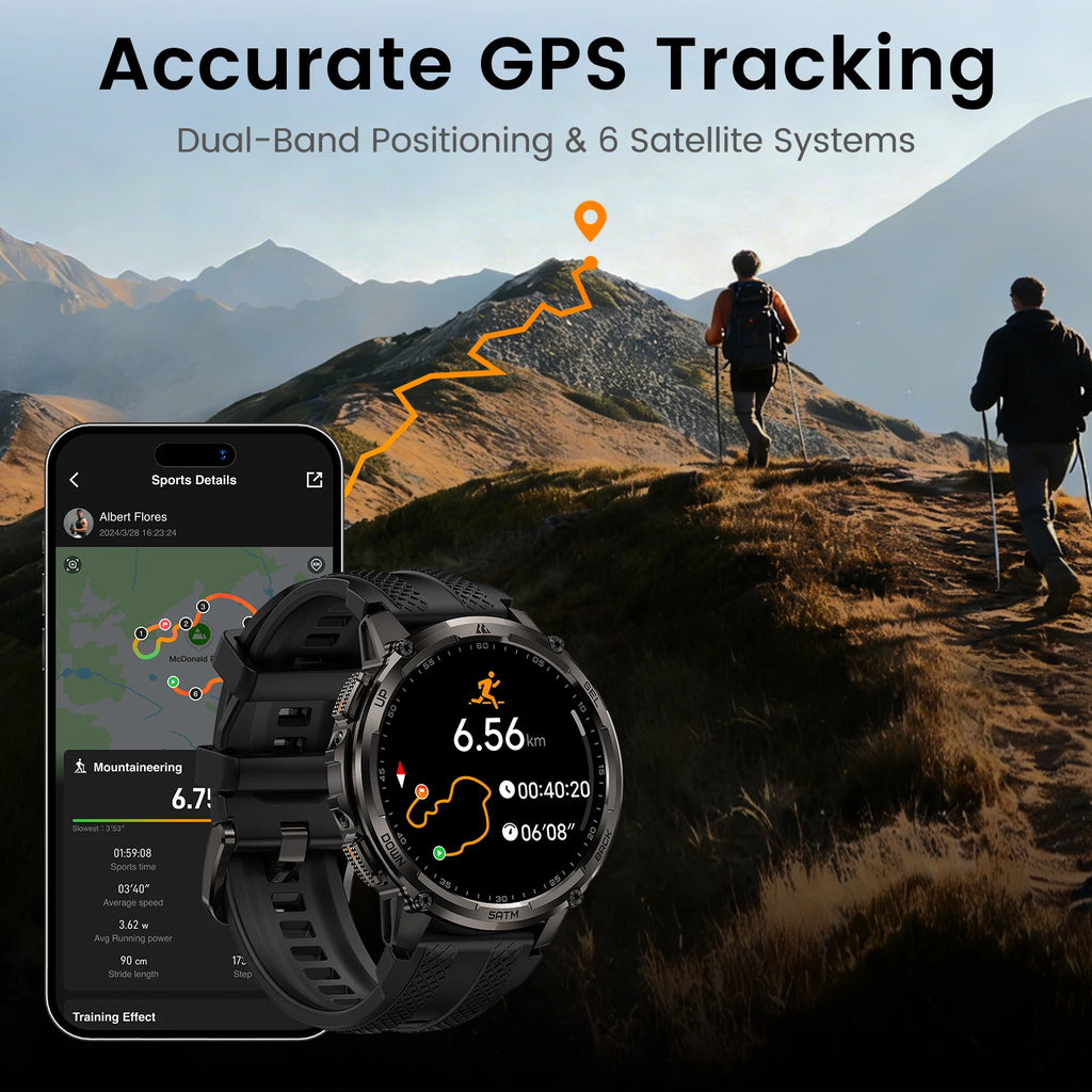 Montre KOSPET TANK T4C GPS et lampe LED – CLEVI Paris