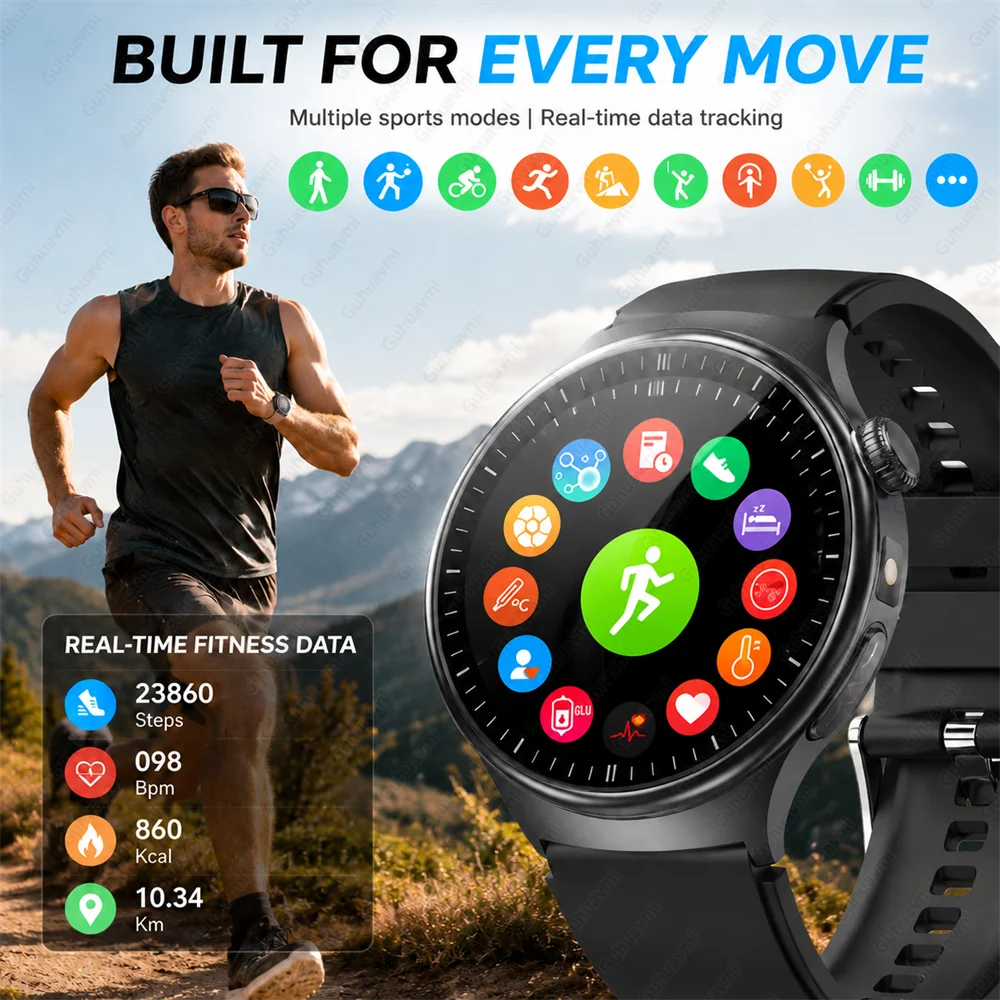 Montre GUHUAVMI AMOLED 1,43″ Bluetooth – CLEVI Paris
