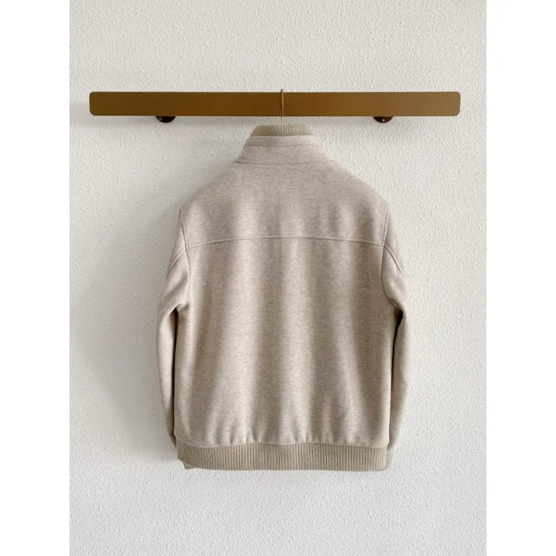 Veste homme d’hiver zippée à double col – CLEVI Paris